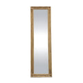 Specchio a muro elegante con cornice dorata, design verticale.