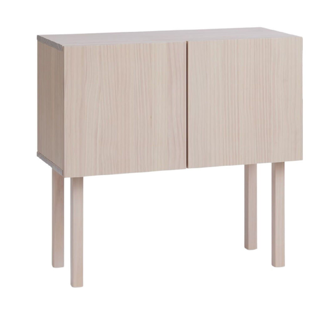 Mobiletto Minimalista in Legno con Ante e Piedini