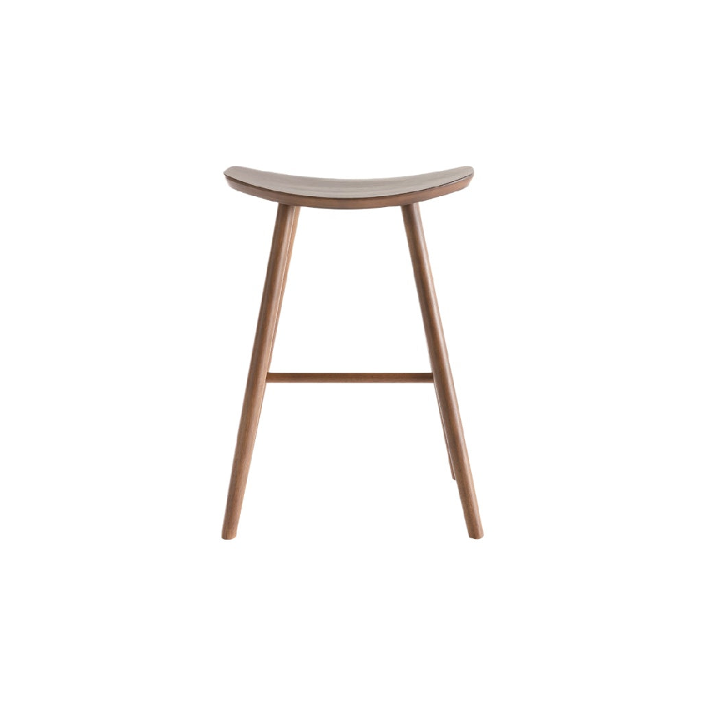 Sgabello in Legno Curvo con Gambe Sottili